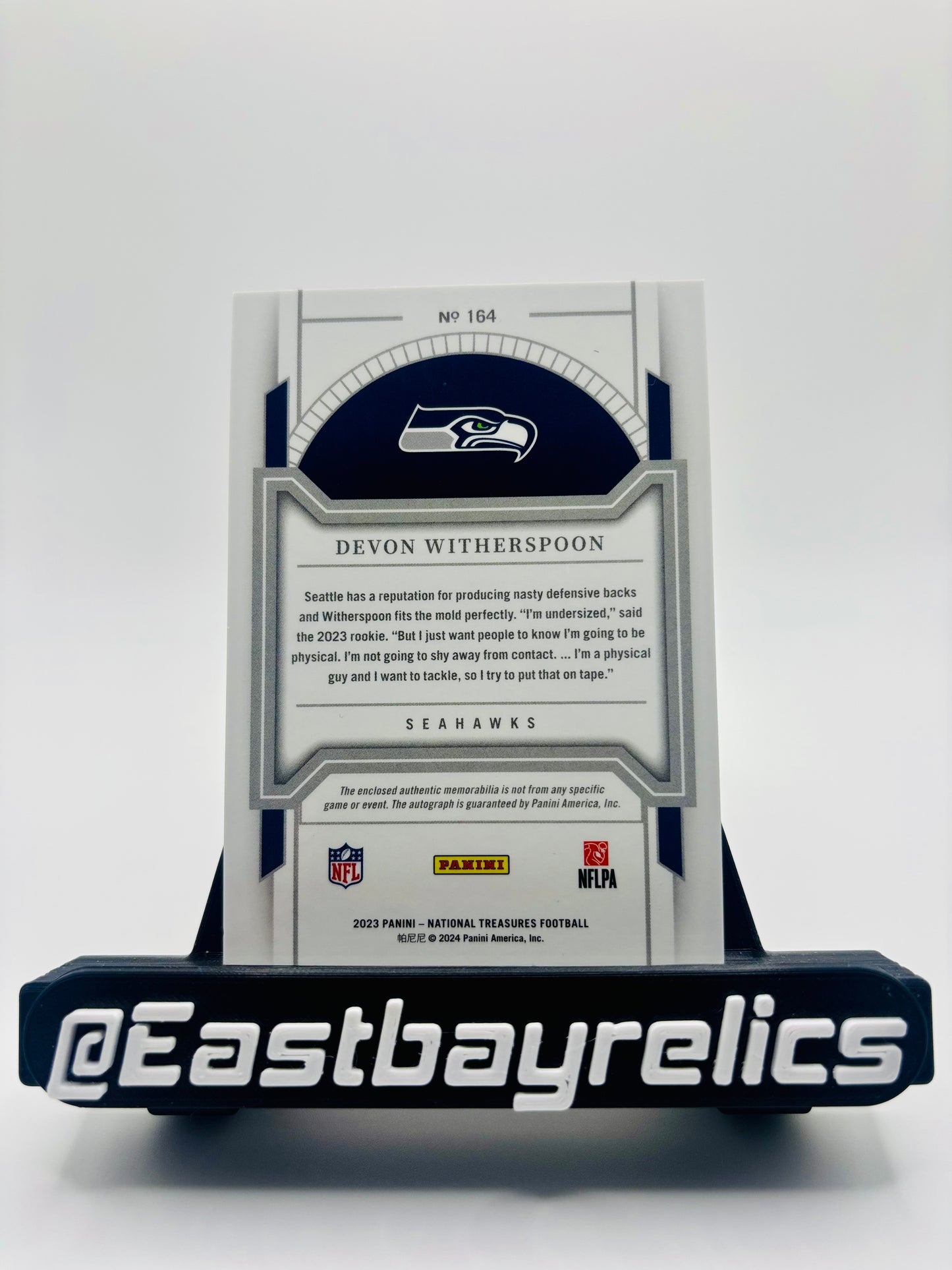 2024 National Treasures Devon Witherspoon RPA Stars Stripe /25 RPA FOTL SEAHAWKS