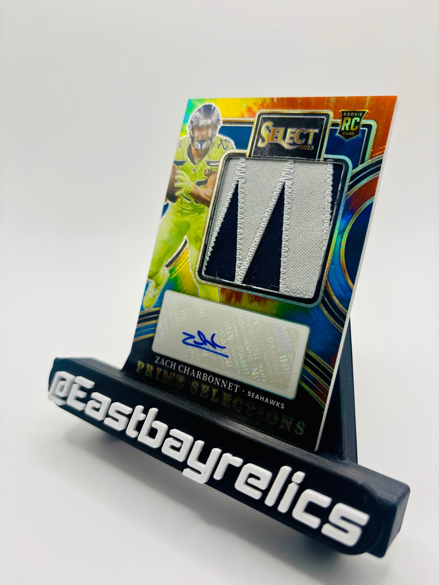 2023 Panini Select Zach Charbonnet Prime Selections RPA Tie-dye /25 SEA rookie