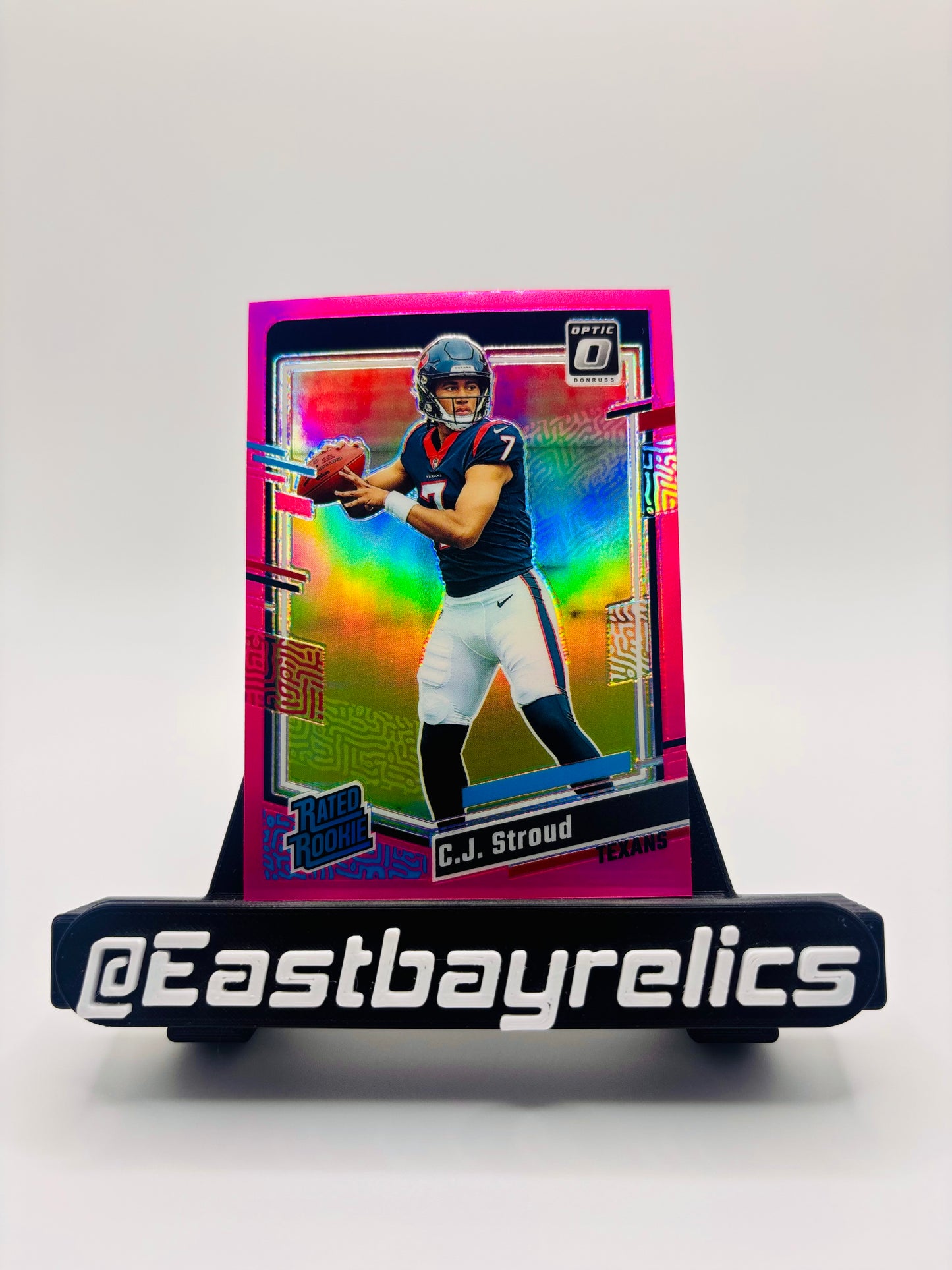 2023 Panini Donruss Optic - Rated Rookie C.J. Stroud #244 Pink Prizm (RC) HOU