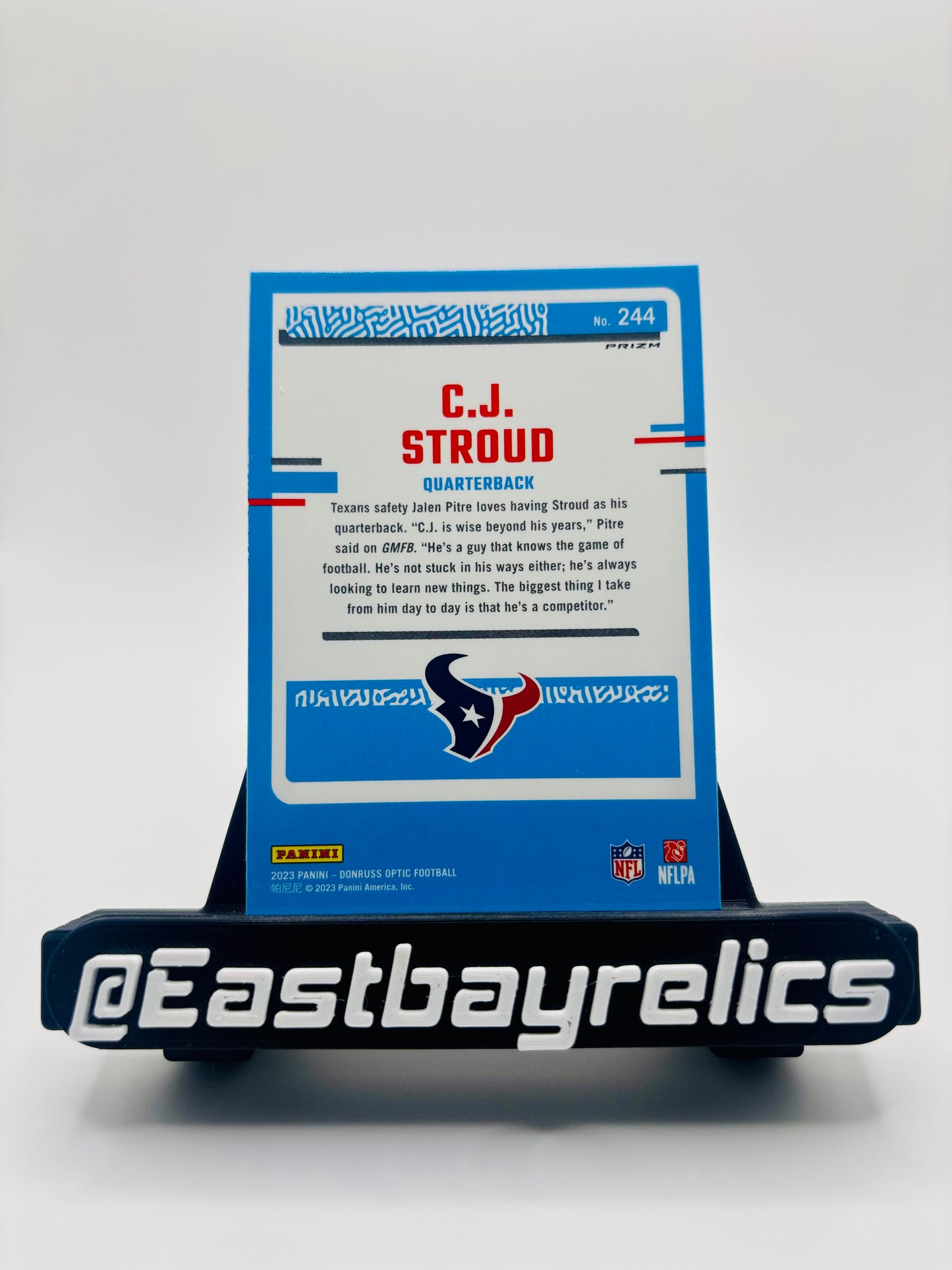 2023 Panini Donruss Optic - Rated Rookie C.J. Stroud #244 Pink Prizm (RC) HOU