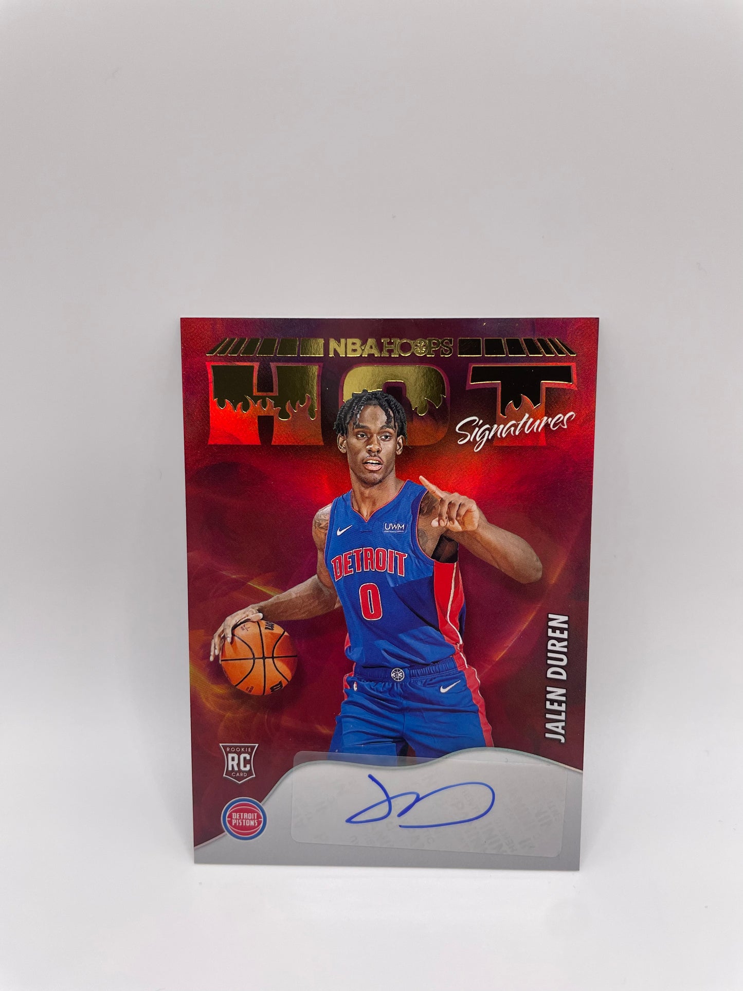 2022-23 NBA HOOPS Jalen Duren HOT Signatures Rookie auto.