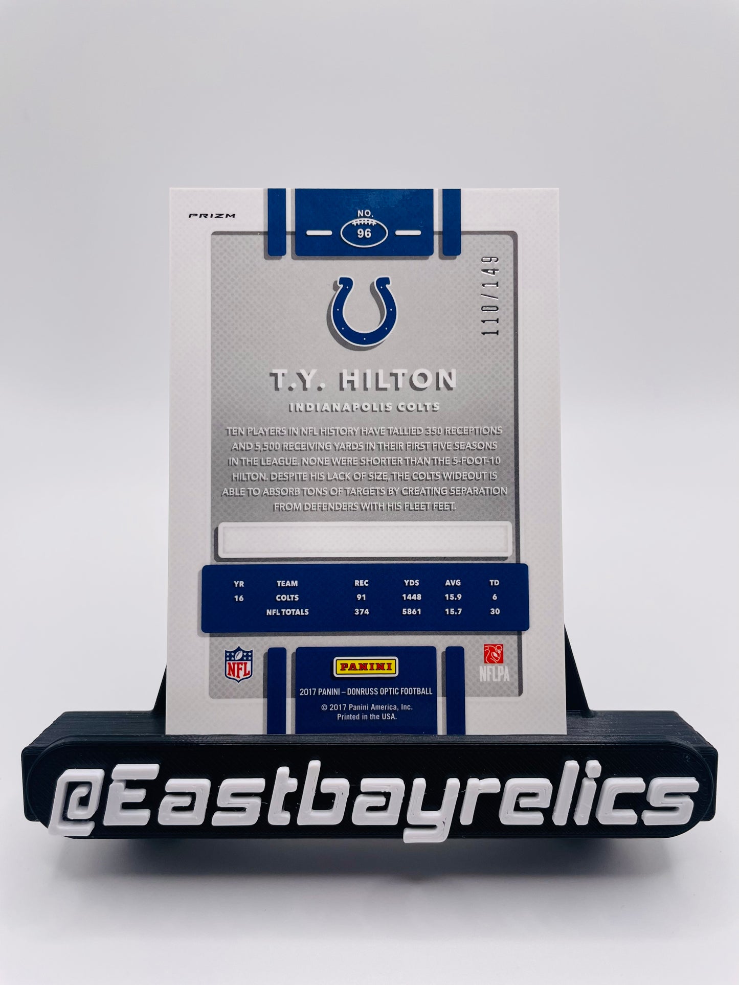 2017 Donruss Optic Blue Prizm T.Y. Hilton