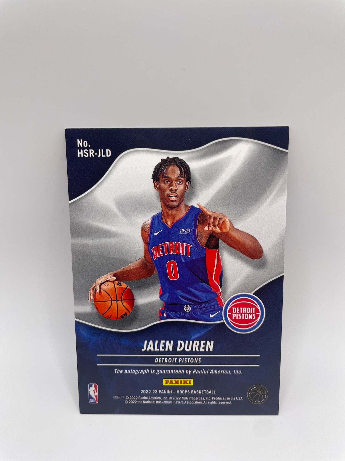 2022-23 NBA HOOPS Jalen Duren HOT Signatures Rookie auto.