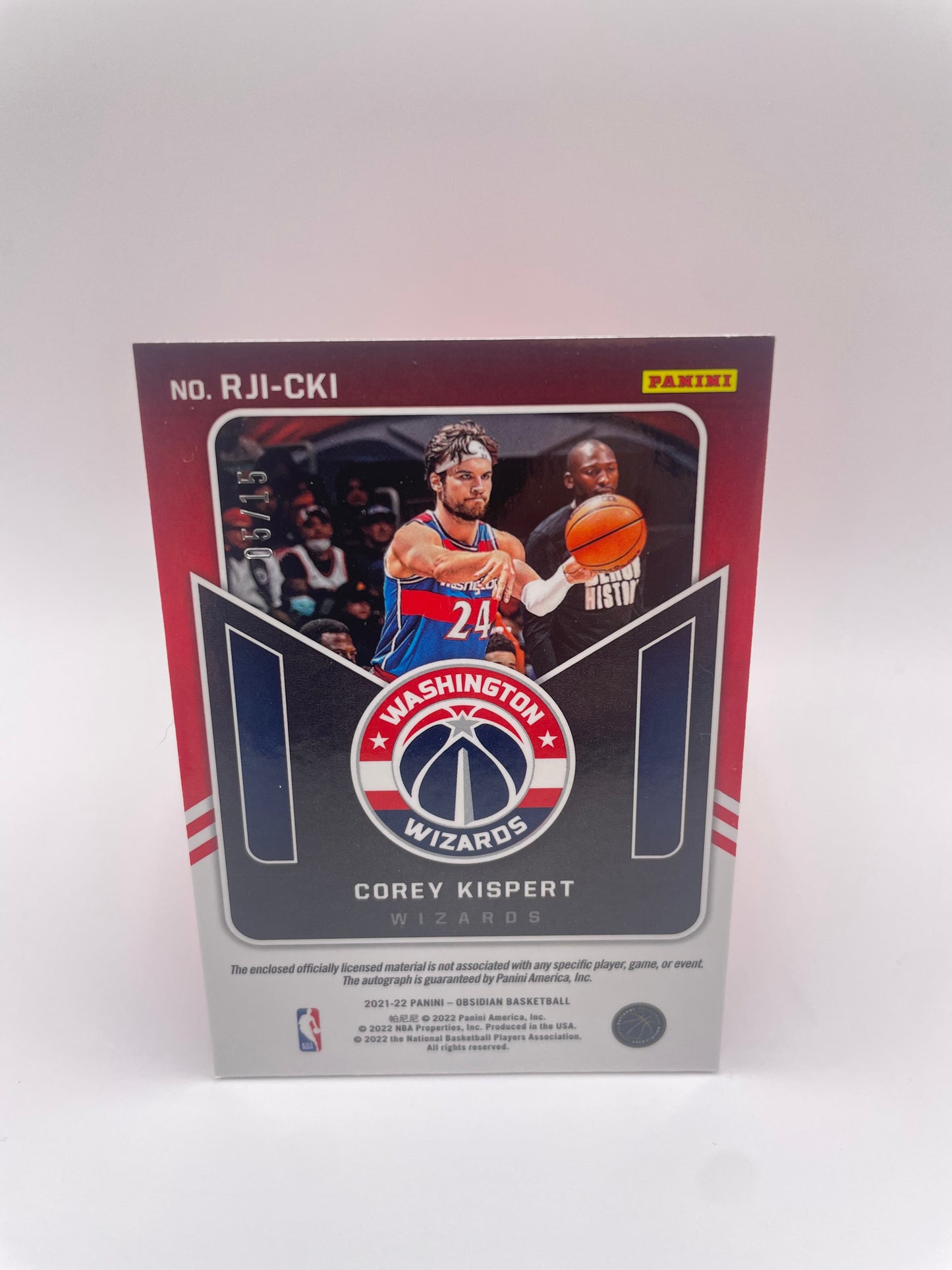 2021-22 Panini Obsidian Corey Kispert. Rookie+Patch+Autograph. ROOKIE Green Etch #’d/15 RPA
