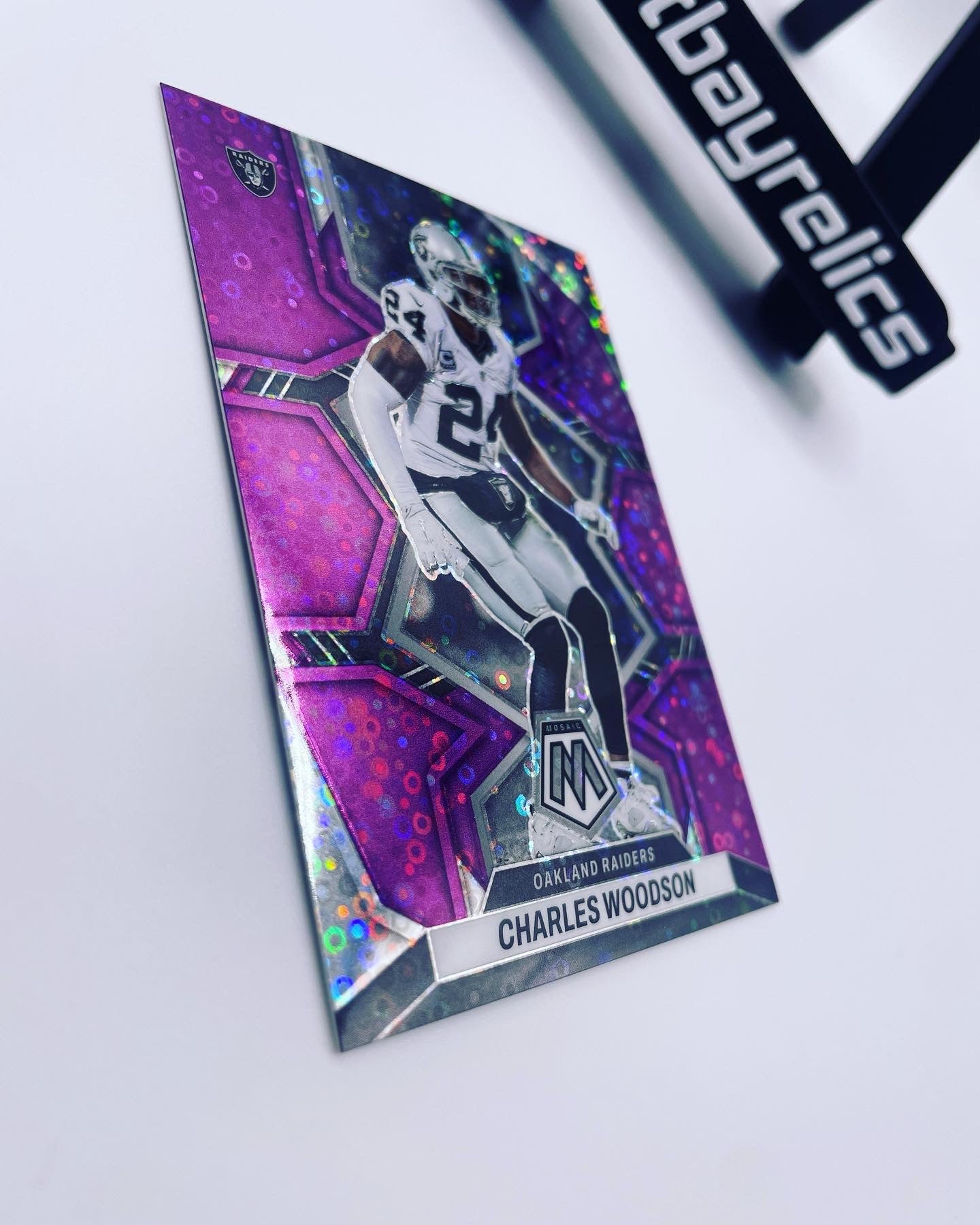 2022 Panini Mosaic purple Prizm Charles Woodson #43/50