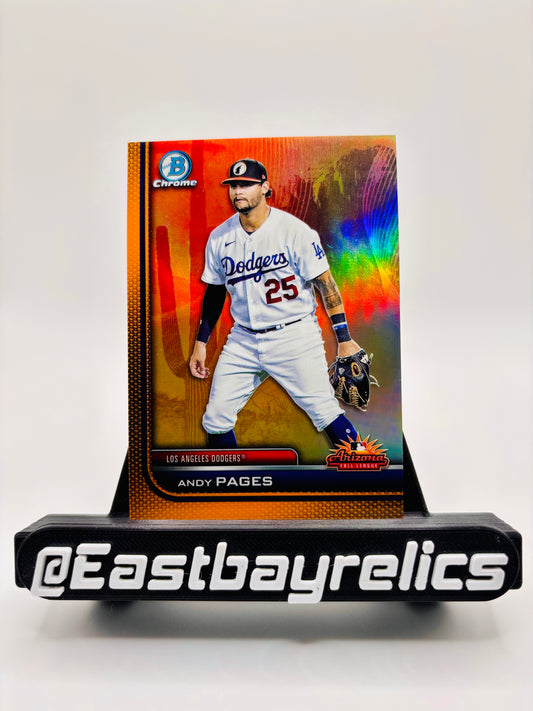 2023 Bowman Chrome 2022 AFL Fall Stars Orange Refractor /25 Andy Pages #AFLS-8