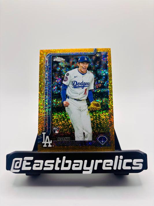 2025 Topps Chrome Roki Sasaki Gold Image Variation Rookie /50 #217 LA DODGERS