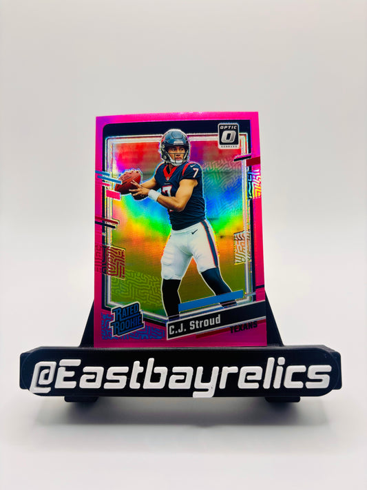 2023 Panini Donruss Optic - Rated Rookie C.J. Stroud #244 Pink Prizm (RC) HOU