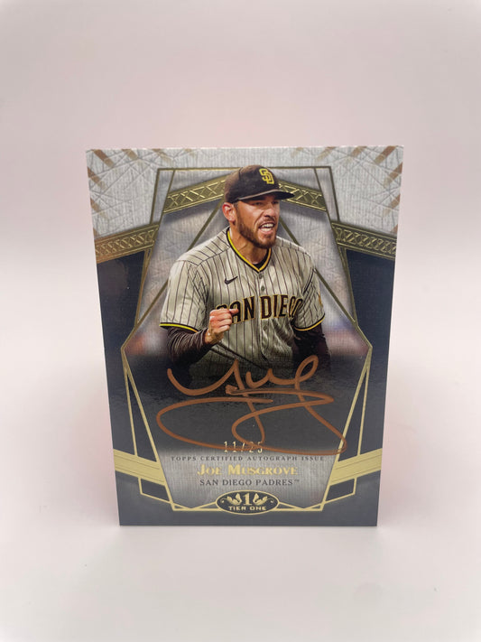 2022 Topps Tier 1 Joe Musgrove Prime Performers Autograph  #’d/25