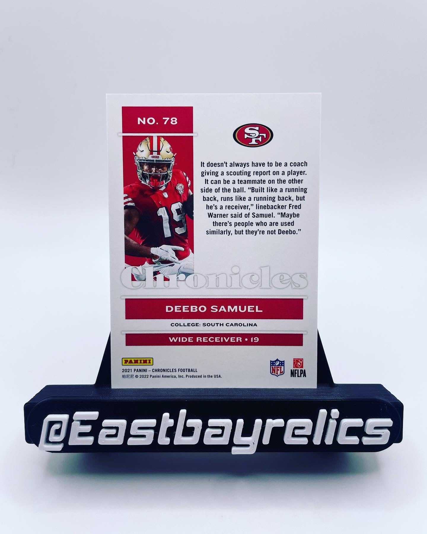 2021 Chrinicles Red color match Deebo Samuel #388/399